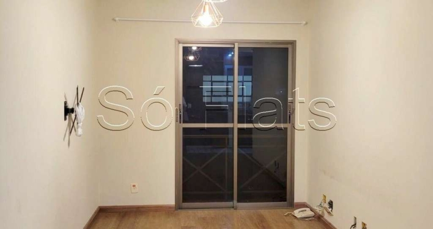 Flat em São Caetano contendo 37m² ,1 dormitório e 1 vaga de garagem disponível para locação.
