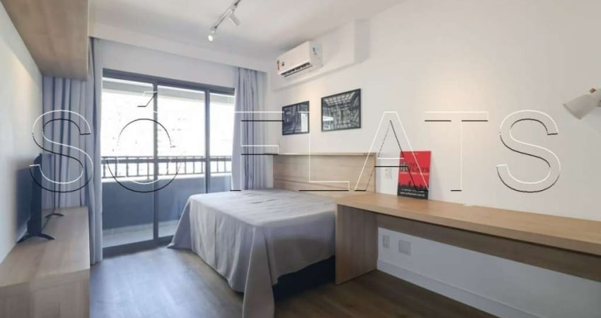 Flat disponível para locação na região Central de SP totalmente mobiliado contendo 30m² e 1 dorm.