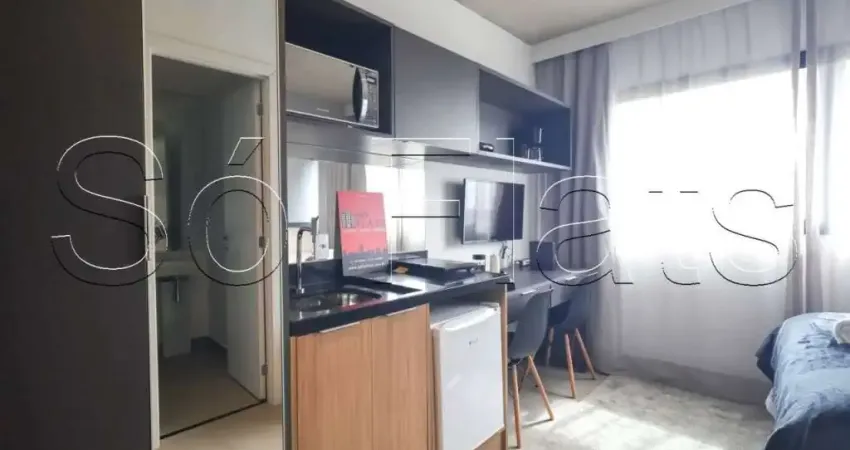 Studio vn ueno, flat ao lado da rua da consolação disponível para locação com 17m² e 01 dormitório.