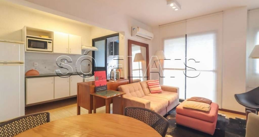 Flat mobiliado, disponível para venda com 42m², 01 dorm e 01 vaga