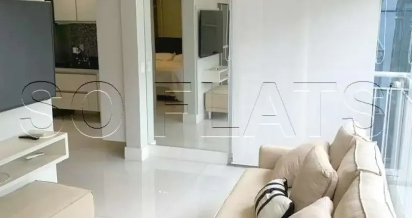 Apartamento com 54m², horizonte jk no itaim bibi totalmente mobiliado e com serviços!
