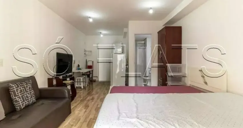 Residencial Aurora Paulistana, studio disponível para locação todo mobiliado com 25m² e 1 dorm.