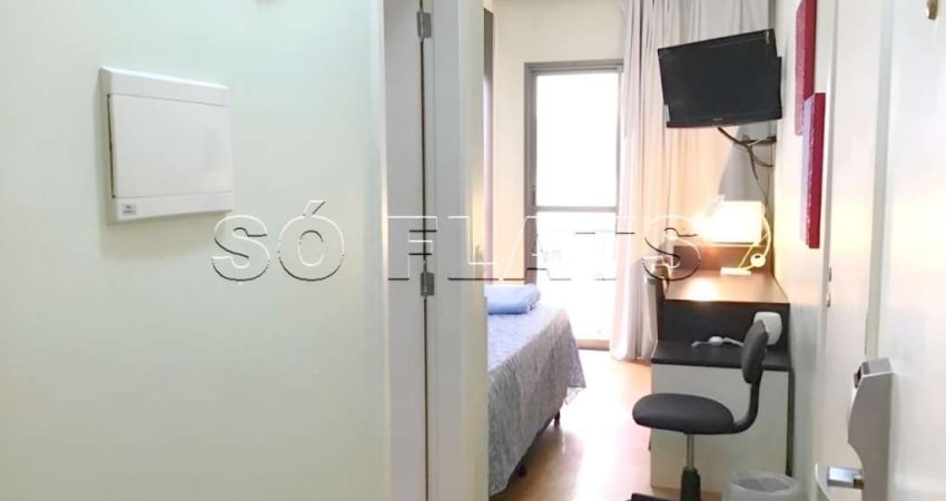 Flat em São Caetano contendo 37m² ,1 dormitório e 1 vaga de garagem disponível para locação.