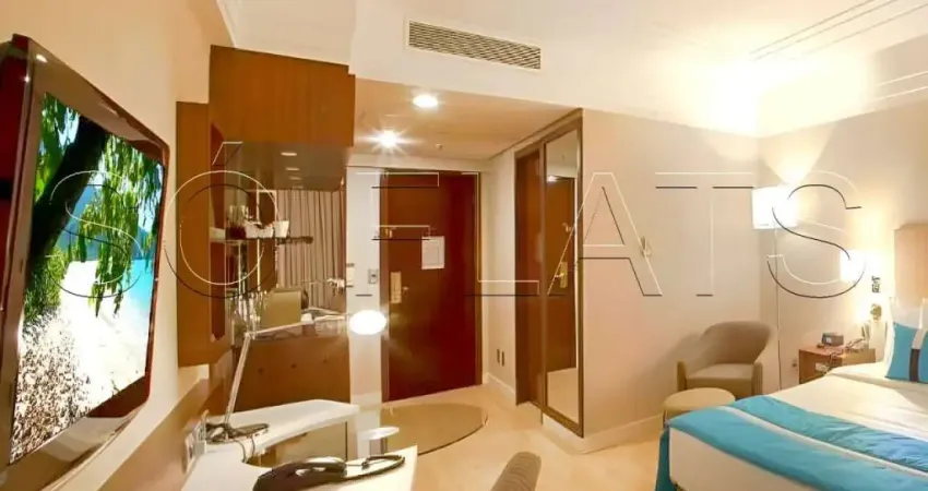 Flat Radisson Alphaville 30m² 1 dormitório 1 vaga para investimento no pool.