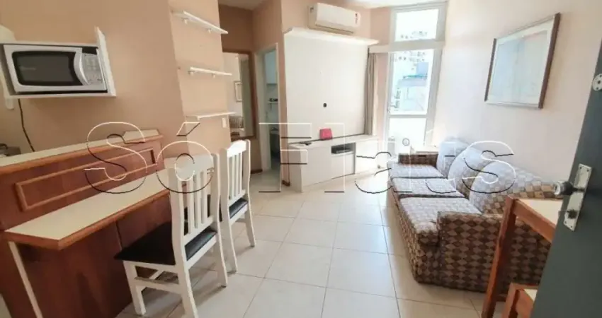 Apto no stagium studio contendo 35m², 1 dorm e 1 vaga nos jardins, disponível para locação.