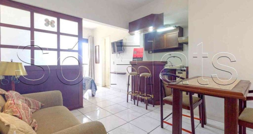 Flat Champ´s Elysées disponível para venda com 30m², 01 dormitório e 01 vaga de garagem