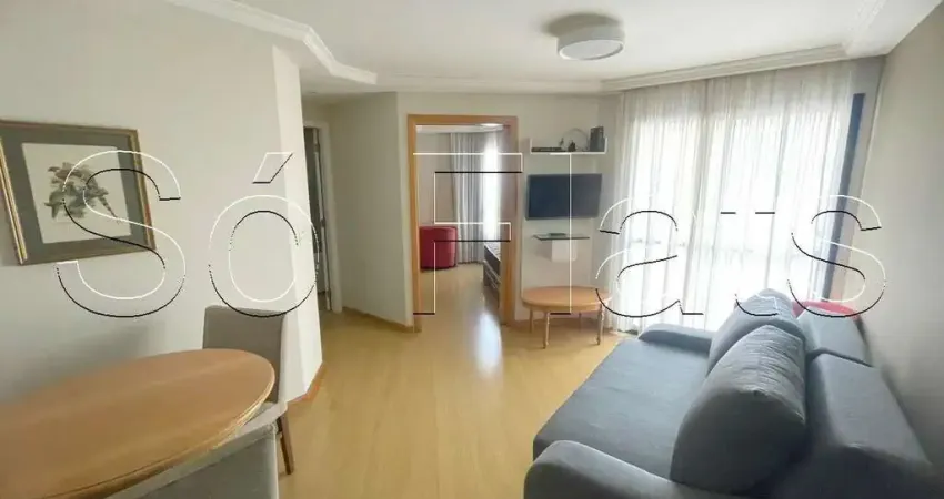 Flat no Estanconfor Moema com 2 dormitórios disponível locação próX da Av dos Bandeirantes.