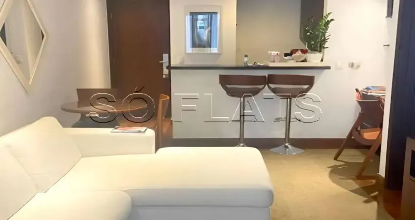 Flat george v itaim para venda, com 57,65m², 1 dormitório e 1 vaga de garagem