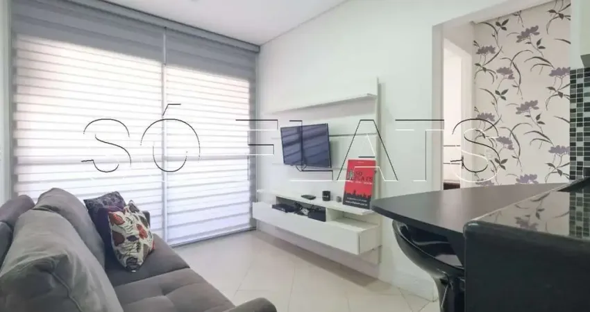 Apto no Moema Top Life contendo 36m², 1 dormitório e 1 vaga, disponível para locação.