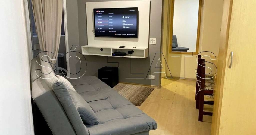 Flat no Stagium Studio, disponível para locação com 1 dormitório e 1 vaga de garagem.