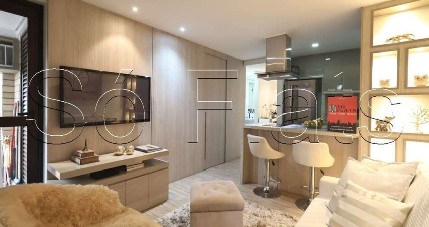 Flat disponível para locação em Moema a poucos metros da Avenida Ibirapuera prox. ao Shopping.