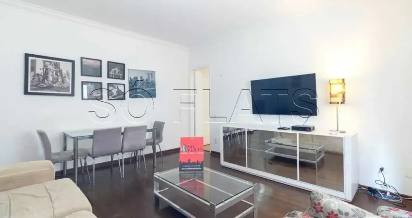 Flat lindo e mobiliado com 2 dorms e 1 vaga de garagem disponível para locação na região dos Jardins