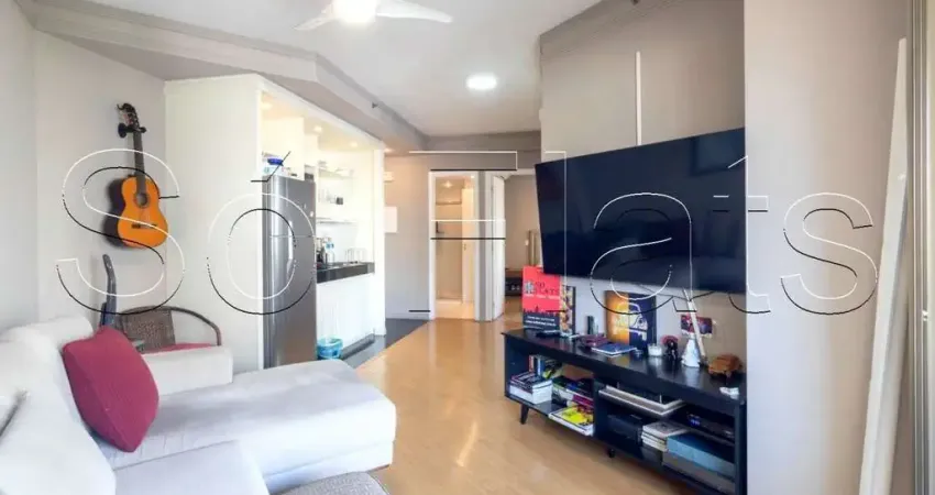Flat no gran estanconfor itaim disponível para locação com 52m², 01 dormitório e 01 vaga de garagem.