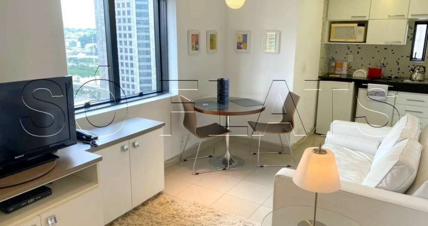 Flat the time no brooklin com 31m², 1 dormitório e 1 vaga disponível para locação.