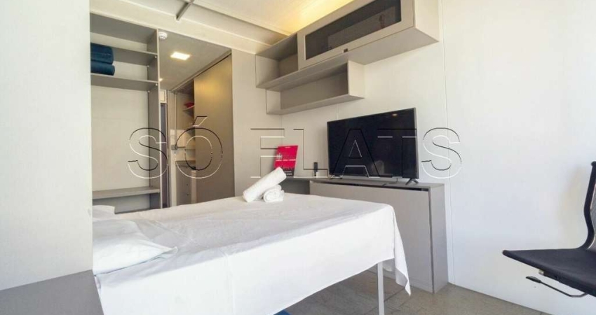 Flat estilo Studio disponível para locação no bairro de Pinheiros, contendo 22m².