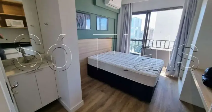 Apto disponível para locação na região Central de SP totalmente mobiliado contendo 25m² e 1 dorm.