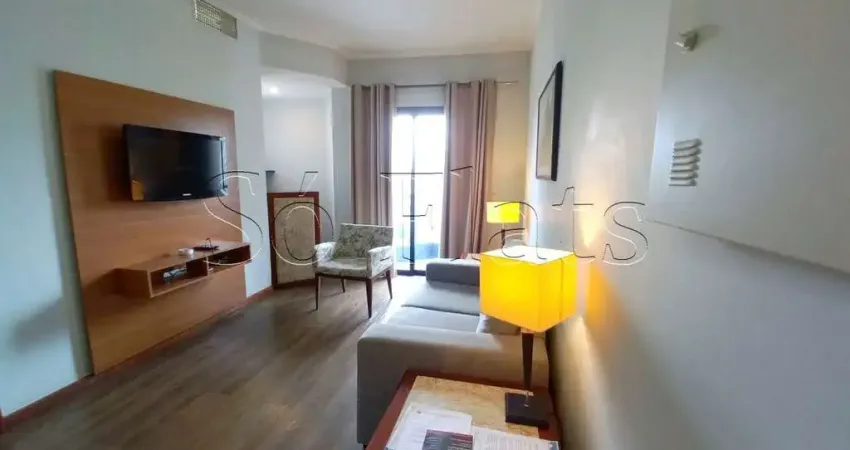 Massis, apto disponível para locação no bairro dos Jardins com 48m², 1 dormitório e 1 vaga.