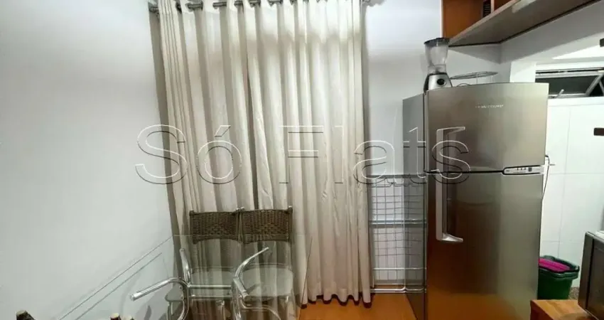 Flat no São Paulo Suíte Service disponível para locação 40m², 1 dormitório e 1 vaga de garagem.