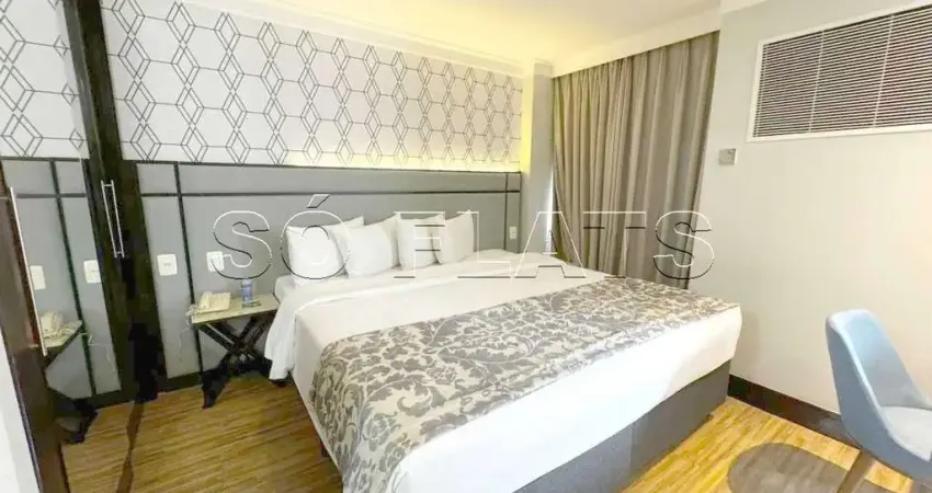 Flat Transamérica International Plaza disponível para venda com 26,02m² e 01 vaga de garagem
