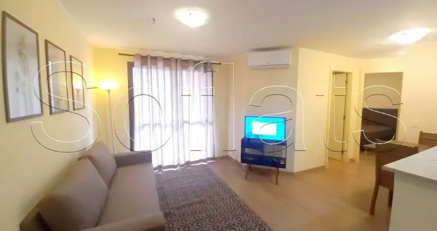 Flat no quality alvorada, com 43m², 2 dormitórios e 1 vaga para locação na vila olímpia.