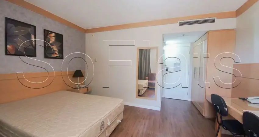 Flat mobiliado com varanda prox avenida brigadeiro faria lima, av rebouças e shopping eldorado.