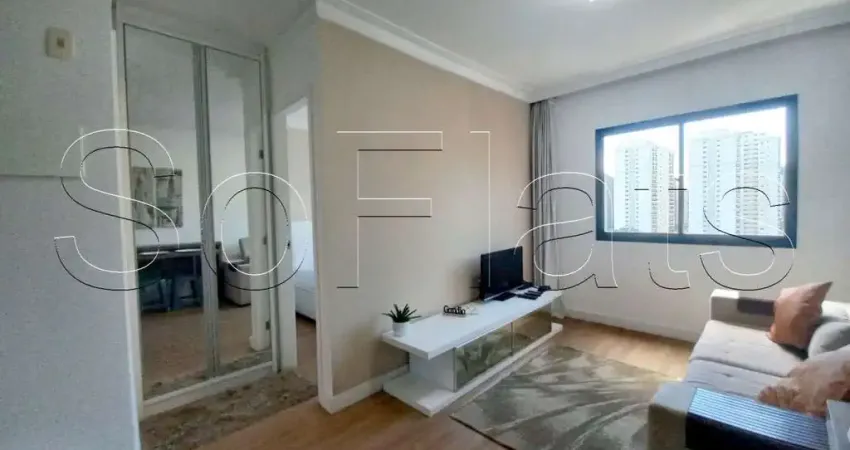 Flat disponível para locação próximo ao Shopping Ibirapuera e com excelente localização.