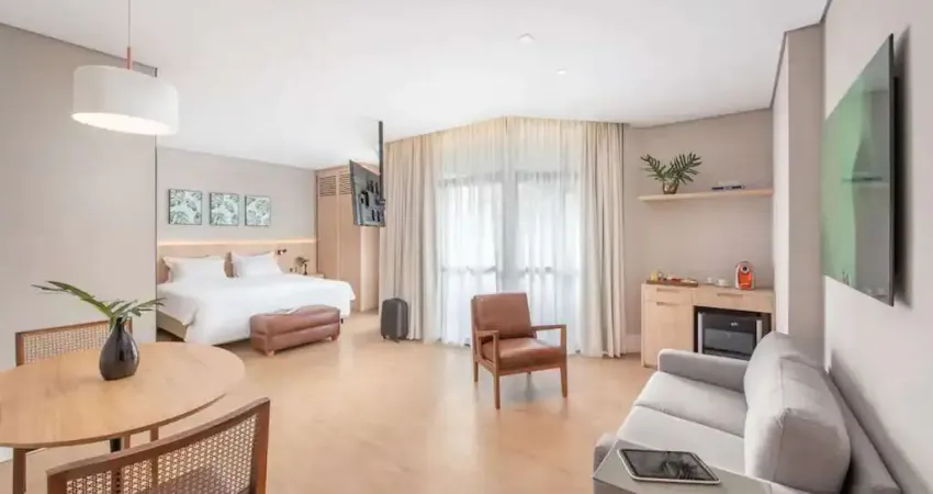 Address totalmente mobiliado - excelente flat para moradia