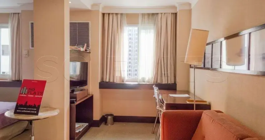 Flat Transamérica International Plaza disponível para venda com 40m², 02 dorms e 01 vaga de garagem