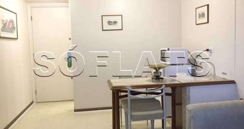 FLAT PARA LOCAÇÃO NOS JARDINS TOTALMENTE MOBILIADO E COM SERVIÇOS.