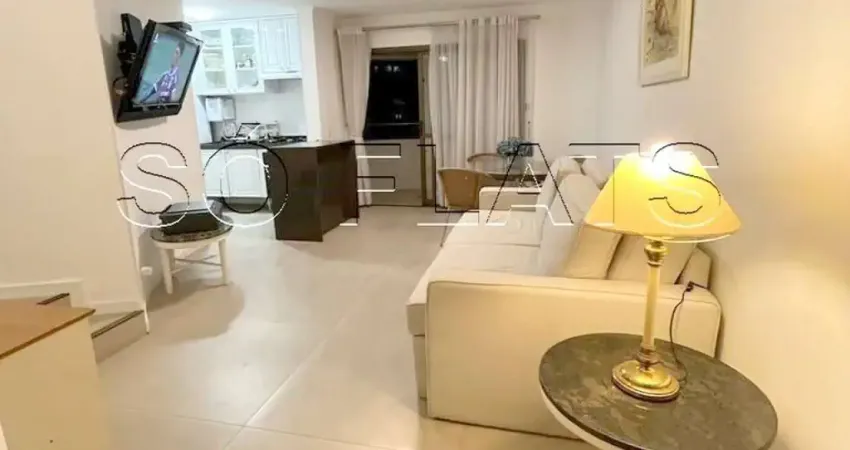 Apto disponível para locação, todo reformado, na Jardins, com cozinha completa e 1 dormitório..