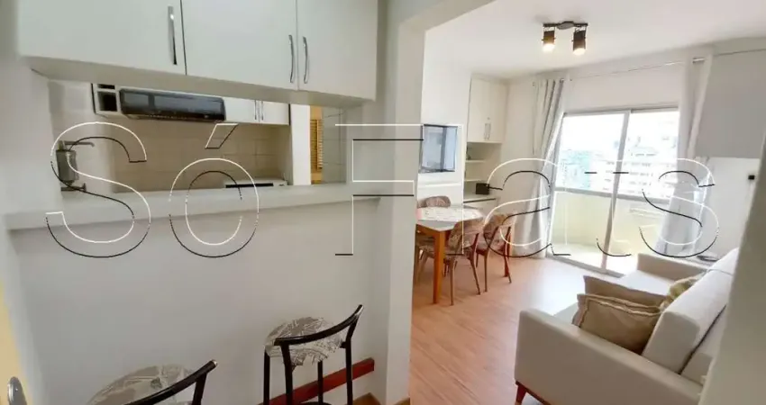 Flat próx da av. paulista, brig. luís antônio e principais vias de acesso, disponível para locação.