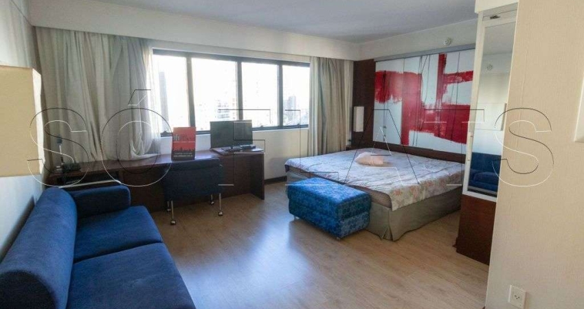 Flat no Melia Ibirapuera com 33m² e 1 dormitório disponível para locação na Av. Ibirapuera.
