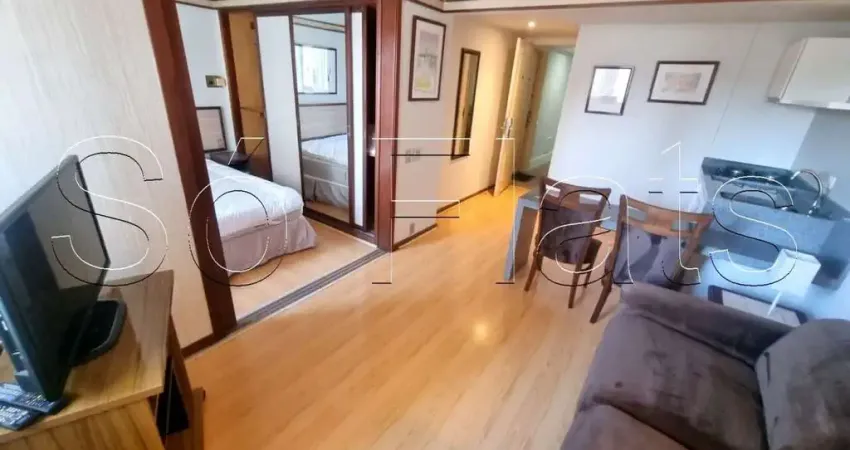 Apto no Le Premier contendo 28m², 1 dormitório e 1 vaga, disponível para locação no Jardim Paulista.