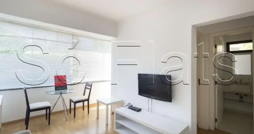 Flat no Morumbi Business com 40m² 1 dormitório e 1 vaga para locação próximo a Hebe Camargo.
