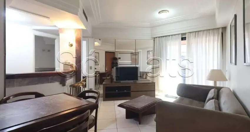 Flat com 1 dormitório totalmente reformado no  itaim bibi ao lado da av. faria lima.