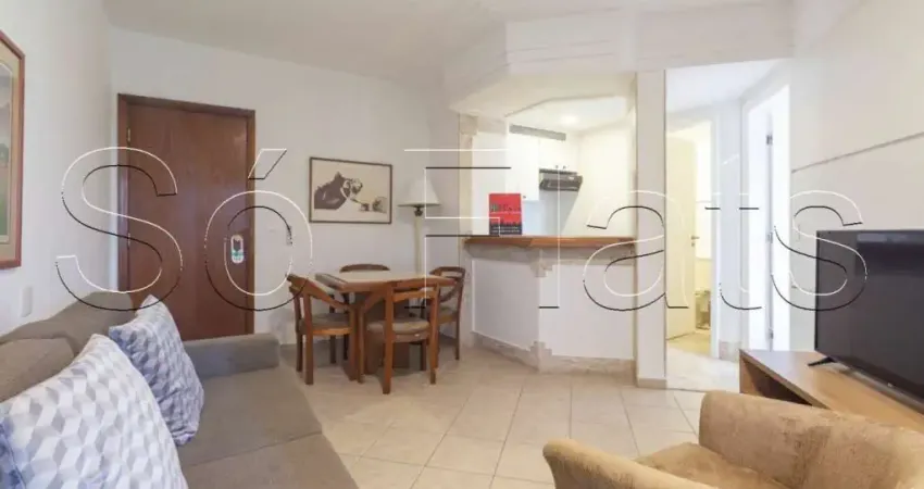 Flat para locação no itaim, próximo a av. faria lima, 9 de julho, clube pinheiros e shop. iguatemi.