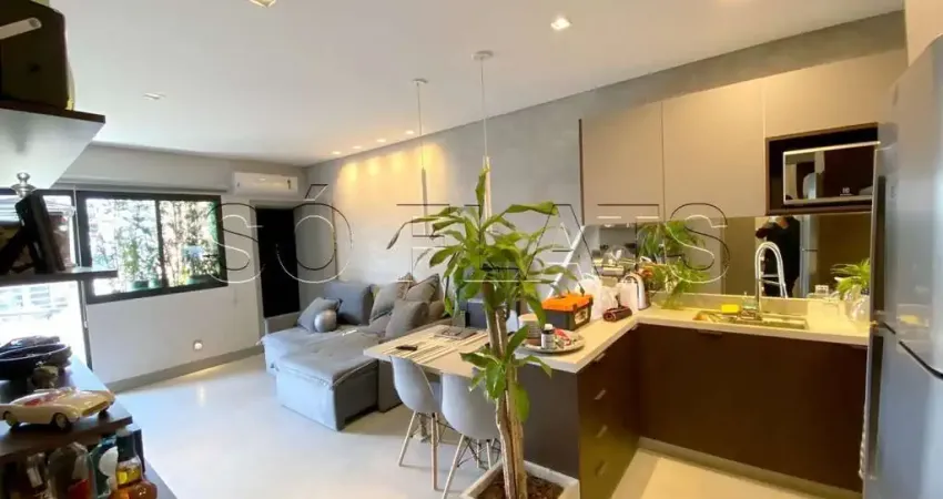 Flat no Le Bouganville em Alphaville disponível para locação com 1 dormitório, totalmente mobiliado