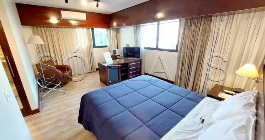 Flat no wyndham berrini, com 29m², 1 dormitório e 01 vaga, disponível para locação no brooklin.