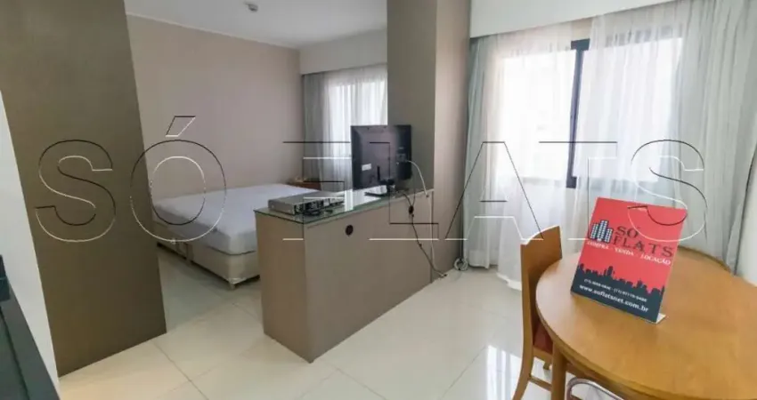 Flat para locação em Moema, a 1 quadra da Av. Santo Amaro, próximo a Universidade Anhembi / Morumbi