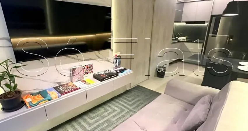 Flat no Residencial Hit Itaim disponível para locação bem localizado próx da Av Santo Amaro.