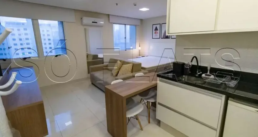 Flat próx Av Brig Faria Lima, Av Santo Amaro e principais vias de acesso. Com entrada imediata.