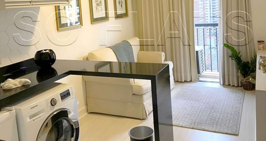 Flat Estanplaza Ibirapuera, disponível para venda com 37m², 1 dormitório e 1 vaga de garagem