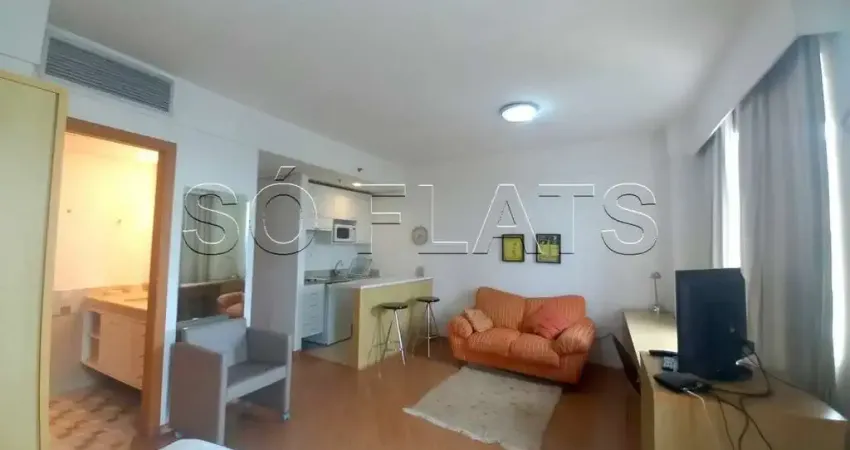 Flat em Alphaville disponível para locação com 28m², 1 dormitório e 1 vaga de garagem.