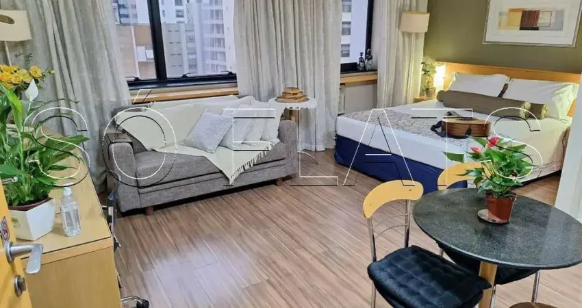 Flat Transamerica Jardins, disponível para venda com 43m², 02 dorms e 01 vaga