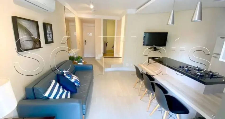 Apto no paulista wall street com 49m², 1 dormitório e 1 vaga, disponível para locação.