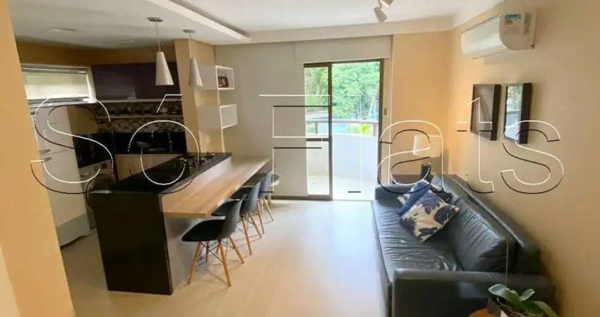 Flat no paulista wall street com 49m², 1 dormitório e 1 vaga, disponível para locação.