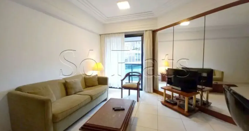 Flat para locação no Golden Tower na Av. Cidade Jardim, próximo a Av. Faria Lima e Av Nove de Julho.