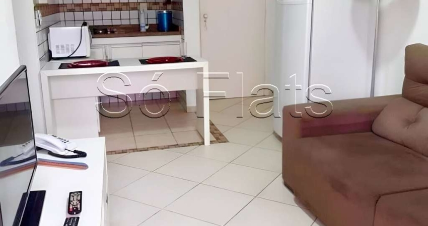 Flat disponível para locação em Moema, próximo a Av. Hélio Pelegrino e Pq do Ibirapuera.