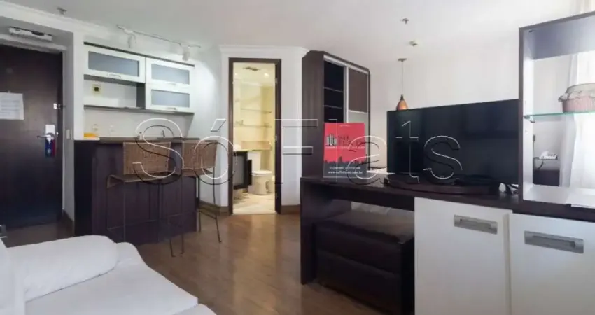 Bem localizado flat disponível para locação no jardim paulista e próximo de tudo que você precisa.