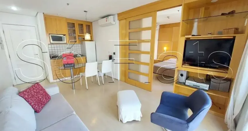 New Life Itaim, flat com excelente localização disponível para locação com 1 dormitório e 1 vaga.